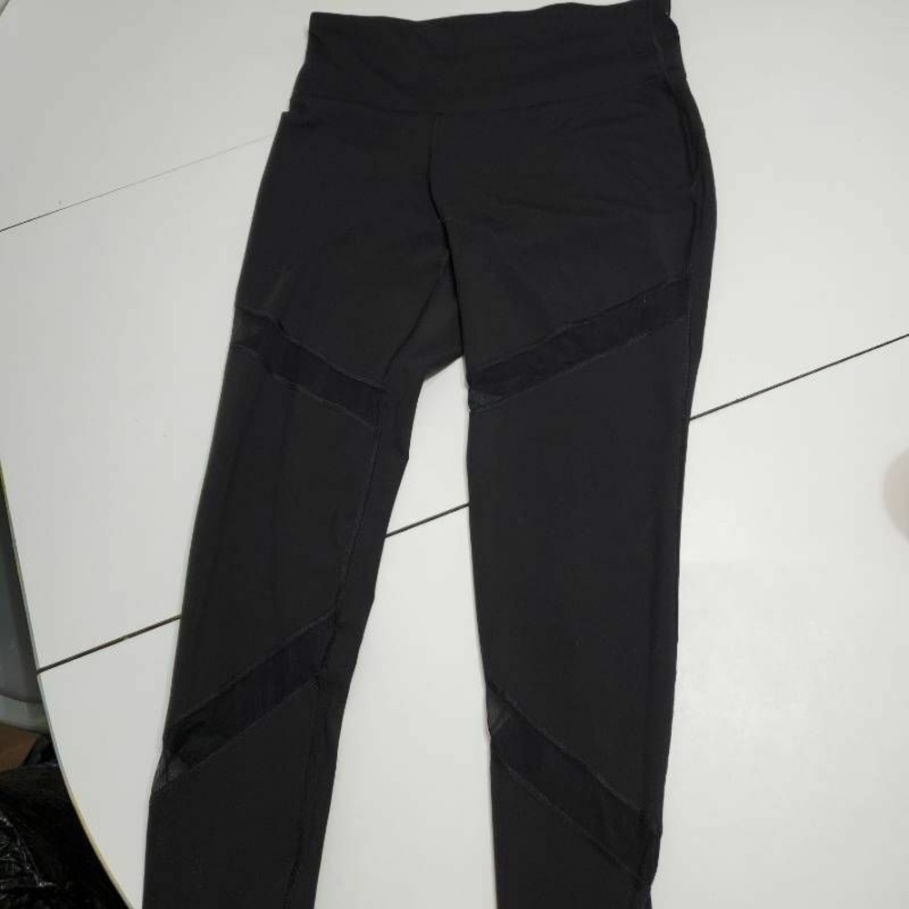 Old Navy Womens Activewear Pants Black Adjustable Waist Fitted‎ Pockets Go-Dry L